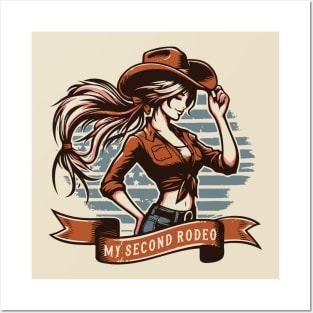 My Second Rodeo // Vintage Cowgirl Design Posters and Art